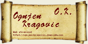 Ognjen Kragović vizit kartica